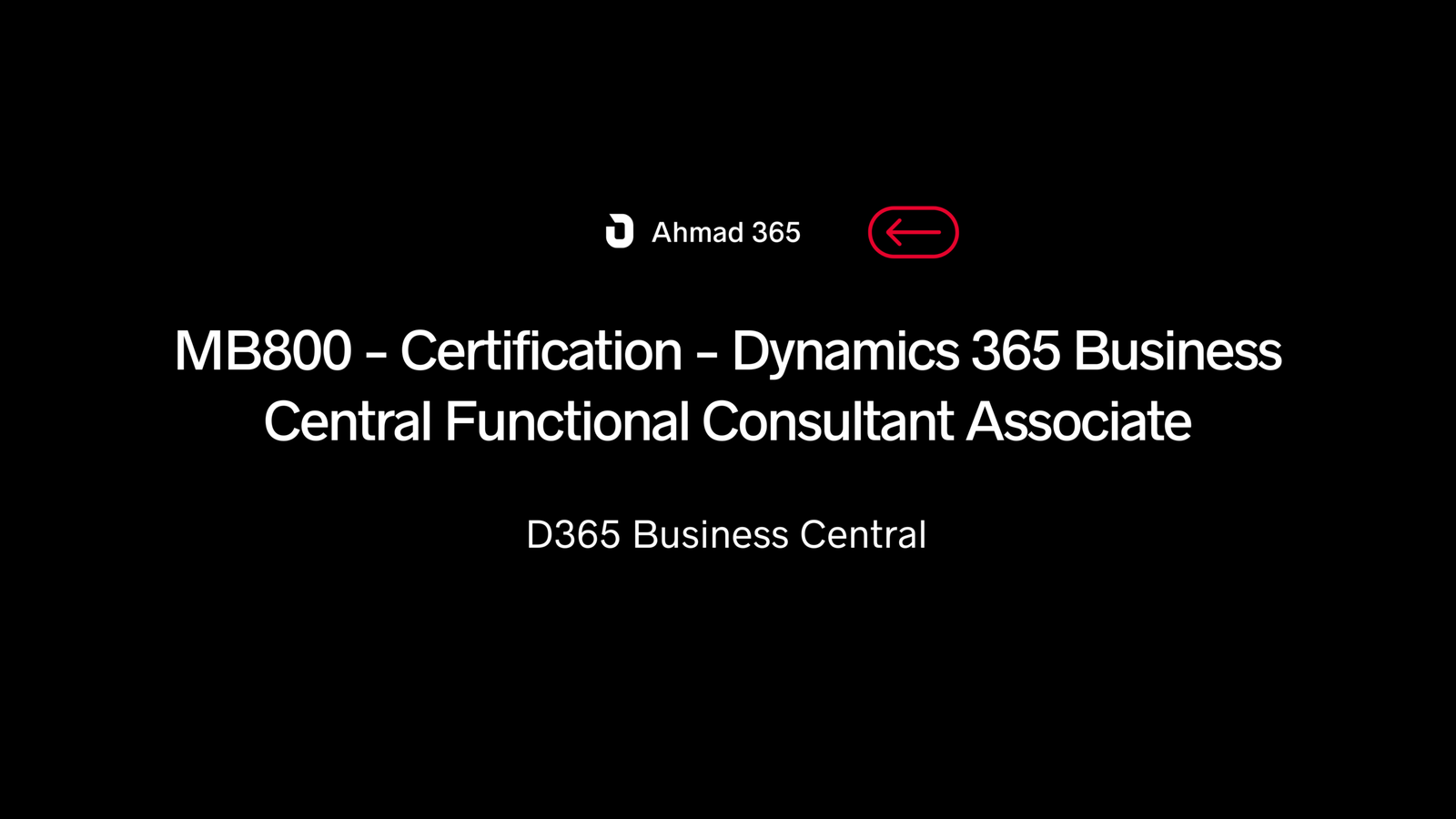 MB820 - Certification - Dynamics 365 Business Central Developer Associate