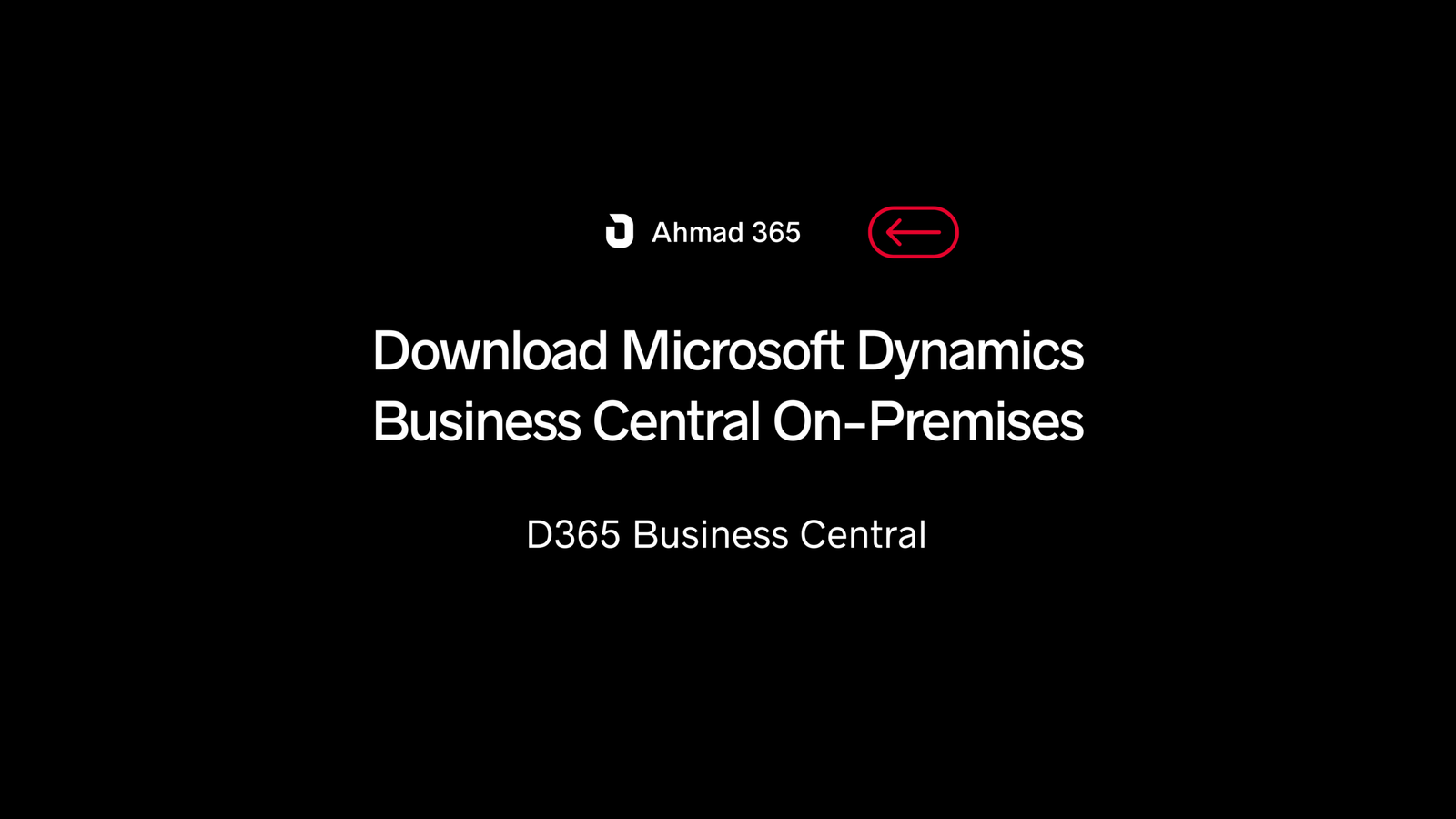 D365 Business Central - On Premises - Download