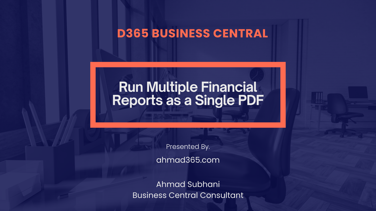 Run Multiple Financial Reports as a Single PDF