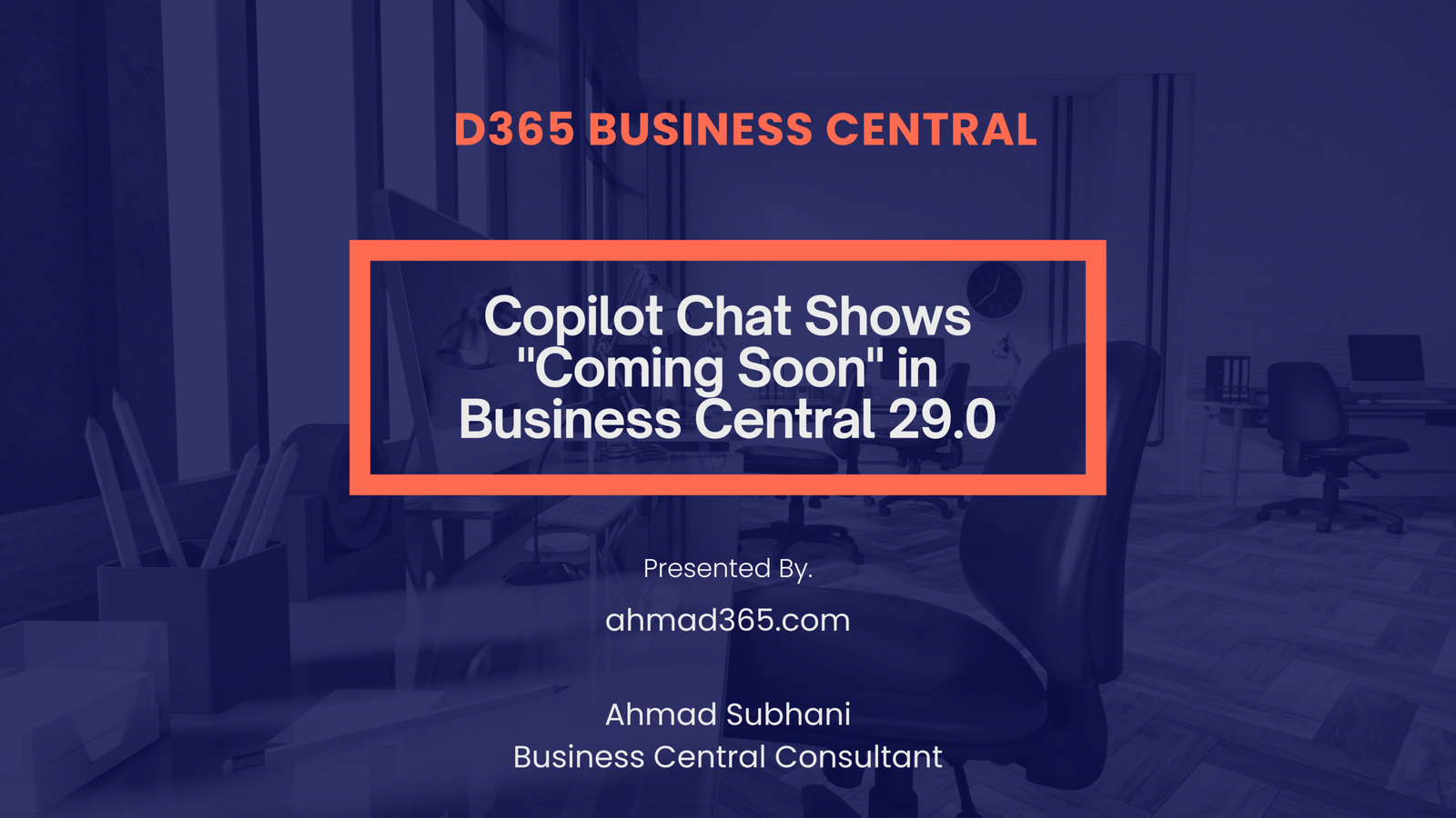 Copilot Chat Shows "Coming Soon" in Business Central 29.0