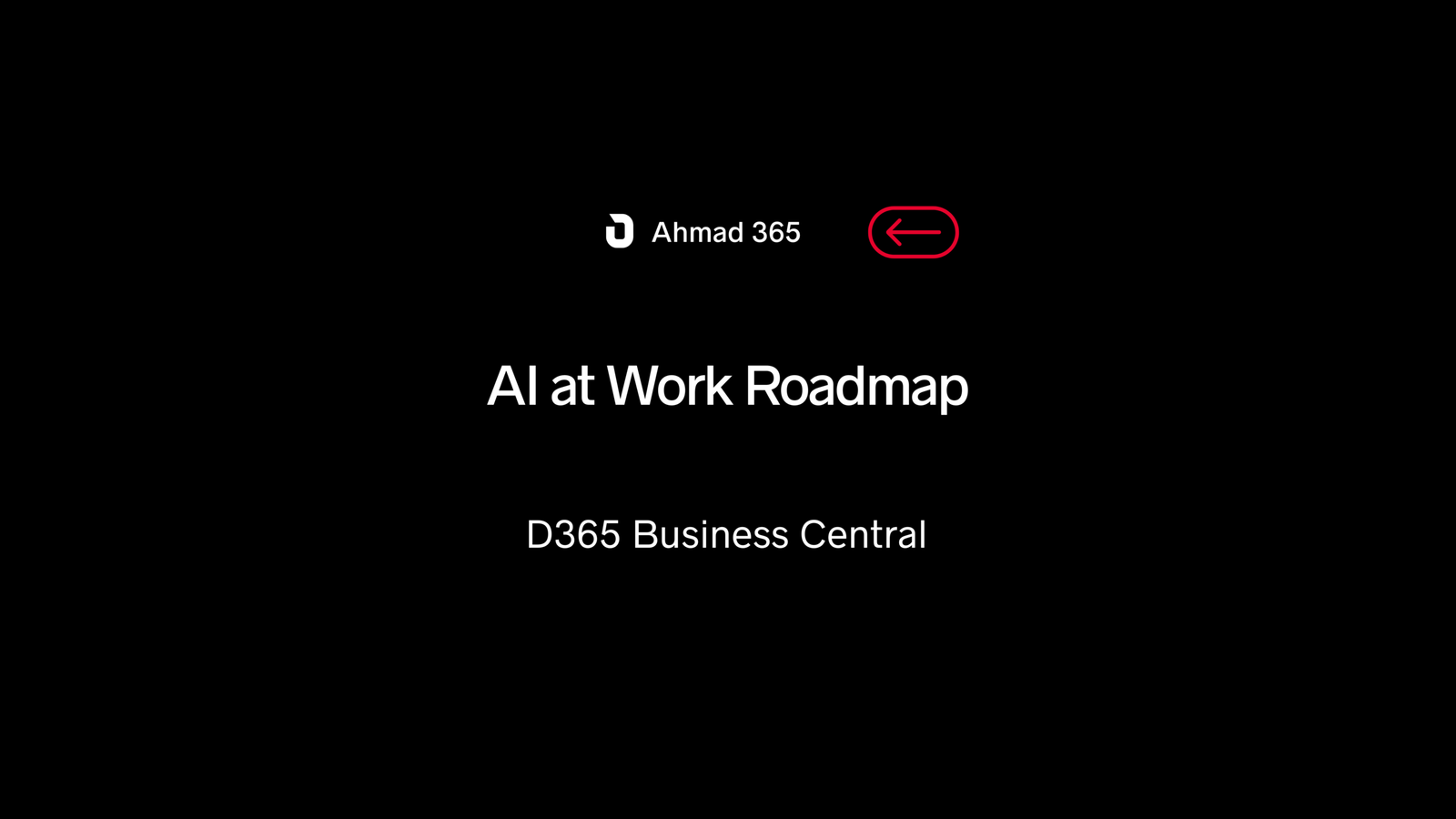 D365 Business Central - AI at Work Roadmap